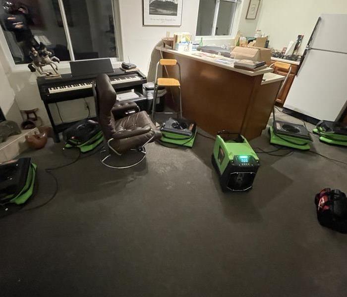 Flood Damage to Living Room