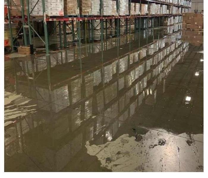 flooded warehouse